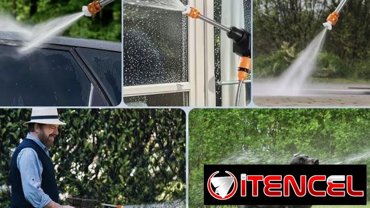 Pistola de agua / Hidrolavadora con 2 baterías en su caja