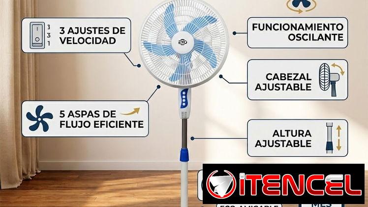 💥Ventilador de pedestal Eko✅️