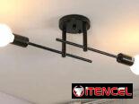 💡🕰️ LÁMPARA COLGANTE RISSERVA | VINTAGE NEGRO | 2 BRAZOS AJUSTABLES – 35 USD