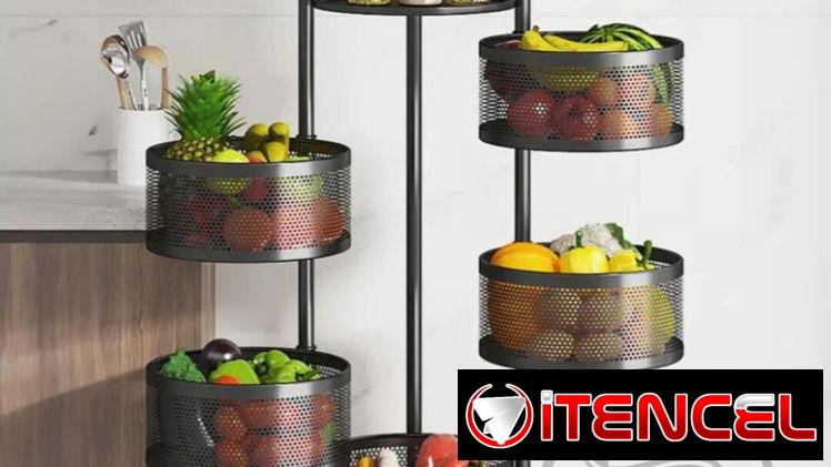Organizador multifuncional giratorio metálico de 5 niveles  (G&L)