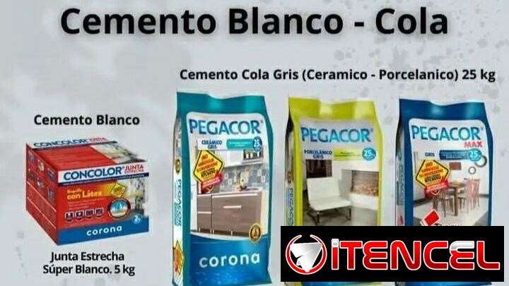 ❎❎ Todo en cemento blanco y cola todo importado máxima calidad .contamos con varios modelos y varias marcas