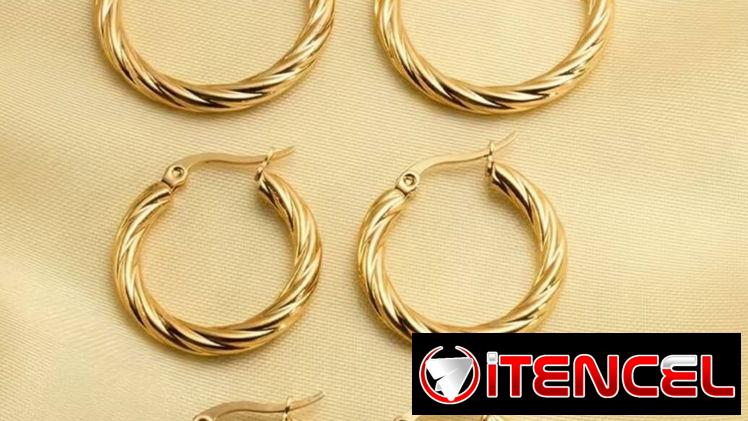 Joyas de acero quirúrgico plateado y dorado. El oro moderno más duradero y con más brillo