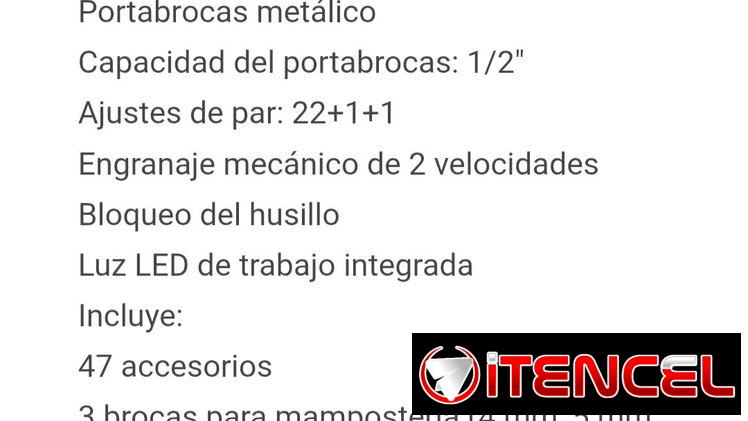 TALADRO INALAMBRICO ATORNILLADORA