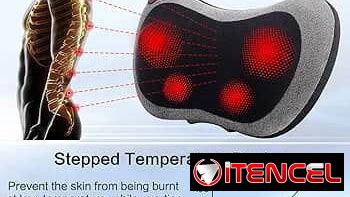 Cojín masajeador varias áreas del cuero con temperatura y vibración. .  45 Usd
