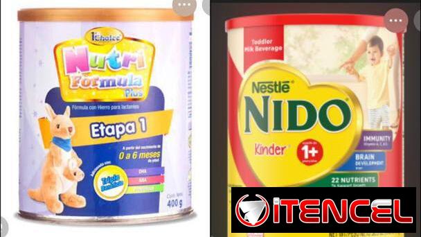 Leche y formula láctea para bebes marca Nido ,nidal y otras