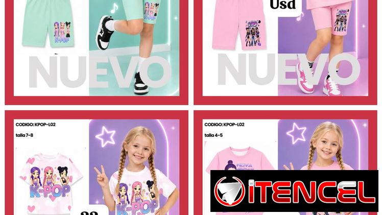 Conjunto para niña con temática de las kpop