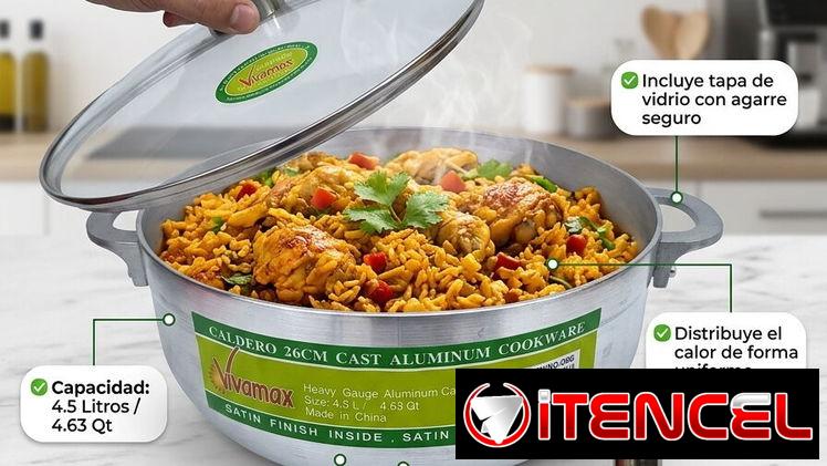 Olla de aluminio con tapa (CV)