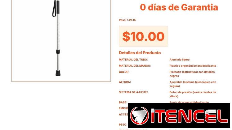 BASTÓN DE APOYO CON ALTURA AJUSTABLE