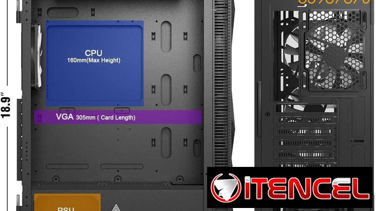 Chasis Gaming Montech X3 + 3 fanes RGB de 120mm y 3 fanes RGB de 140mm, NUEVO en caja