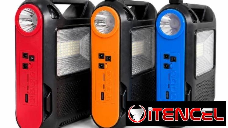 Radio Solar SY-108 – Panel solar, linterna, Bluetooth y lámpara LED