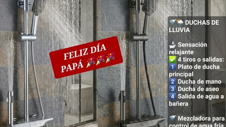 Duchas 4 tiros y duchas de hidromasaje