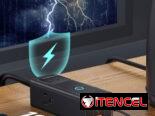Regleta Baseus PD20W Con 3 Tomas AC + 3 Puertos USB Carga Rápida GaN 20W Para Hogar u Oficina 🔌⚡ Envío Disponible