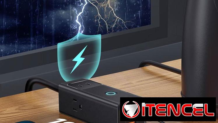 Regleta Baseus PD20W Con 3 Tomas AC + 3 Puertos USB Carga Rápida GaN 20W Para Hogar u Oficina 🔌⚡ Envío Disponible