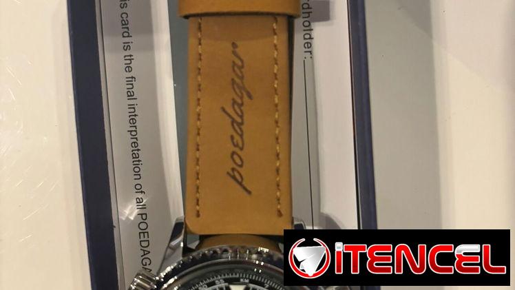 Reloj para hombre, taquímetro ,pulsera de cuero, cuarzo.