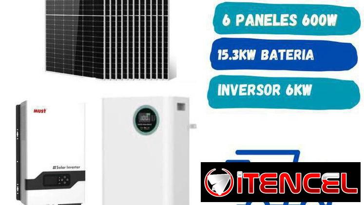 KIT SOLAR 6 kW – COMPLETO 💵 Precio con instalación: 6160 USD 💵 Precio sin instalación: 5760 USD 🚚 Transporte incluido