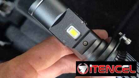 BOMBILLO H4 LED LUPA CHIP CSP DE ALTO BRILLO