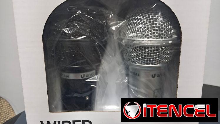 🎤 2 Micrófonos Unico MP1344 con cable – ¡Listo para cantar o grabar!