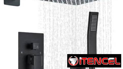 Ducha de empotrar negra…