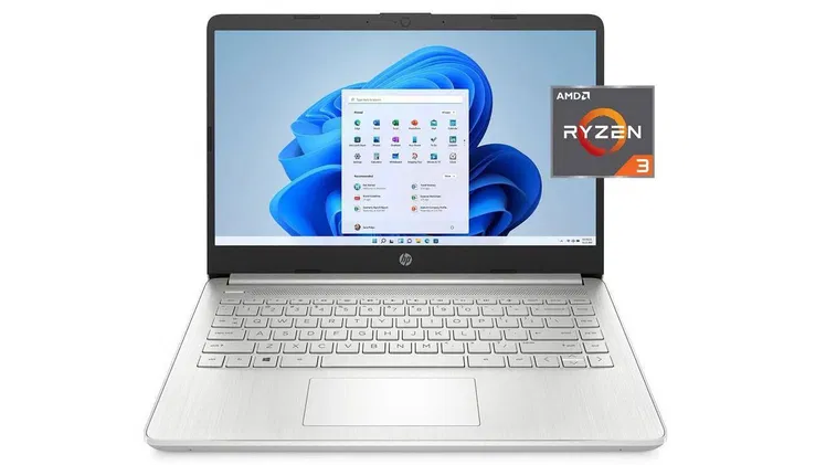 Laptop HP 14-dk1032wm Ryzen 3 3250U 8GB DDR4 AMD Radeon Graphics 128GB SSD  de uso Incluye Mouse inalámbrico y entrega