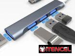 Hub USB-C 3.0 Alta Velocidad – 4 Puertos – Macbook, PC