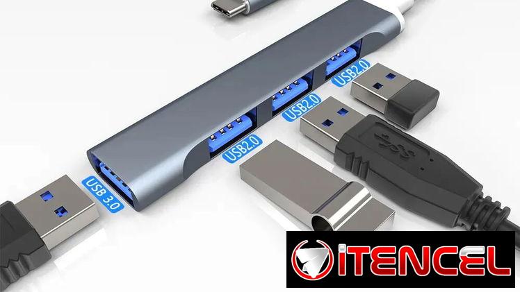 Hub USB-C 3.0 Alta Velocidad – 4 Puertos – Macbook, PC