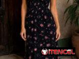 vestido con estampado floreado, vestido de mujer, vestido de adolescente, vestido negro, vestidos de verano