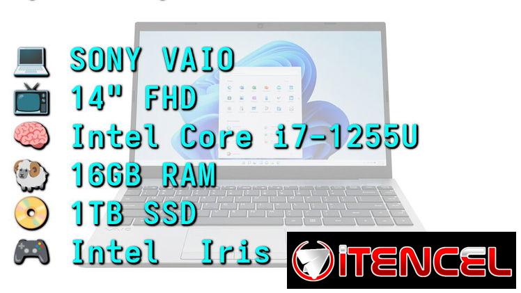 LAPTOP 🎁NUEVA🎁📦CAJA, SONY VAIO (VWNC71429-SL), 14″ FHD IPS, Intel Core i7-1255U, 16GB RAM, Iris Xe, 1TB SSD