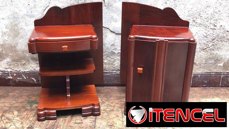 ⚜️ Cama camera con mesitas antigua restaurada • Entrega incluida 🚛 [30]
