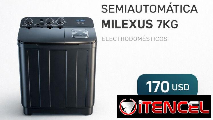 &•LAVADORA SEMIAUTOMÁTICA MILEXUS 7KG