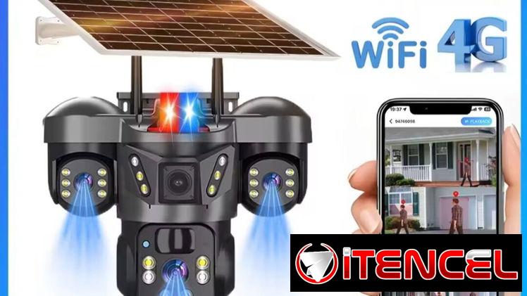 Camara solar d 3 lentes/ 12Mpx/ Wifi