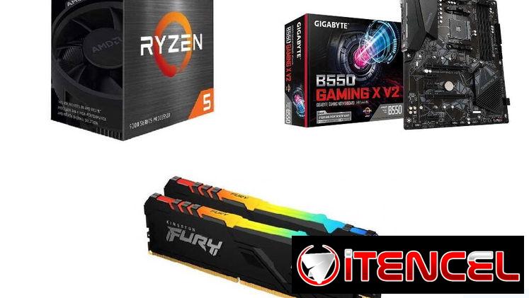 🎮 Kit Gamer 🎮 Ryzen 5 5600GT◽16GB Kingston Fury Beast RGB◽Gigabyte B550 Gaming X V2 📦0km