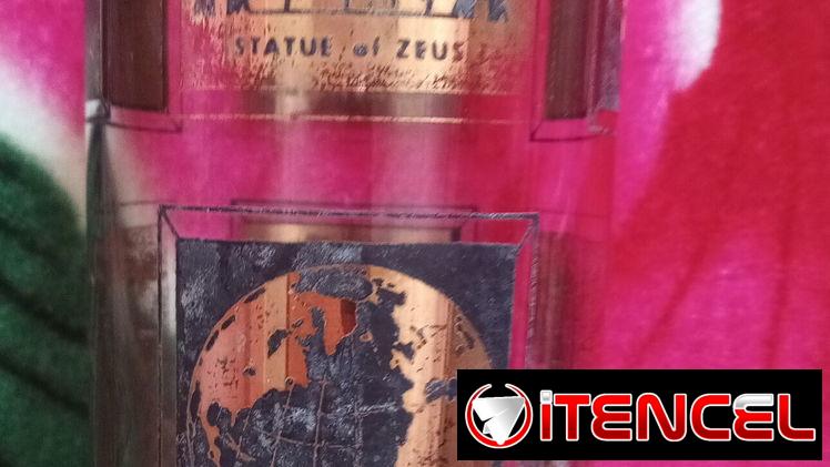 JUEGO DE VASOS ANTIGUOS 7 MARAVILLAS LAMINADO EN ORO