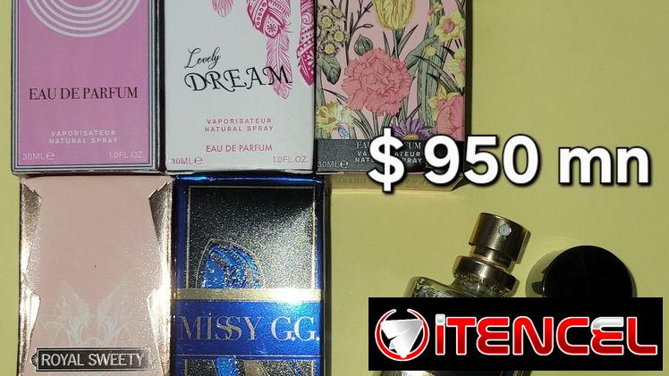 Perfumes de cartera 30ml por cantidad en 950 c/u precio por unidad 1000mn. Colonias grandes 2000 c/u