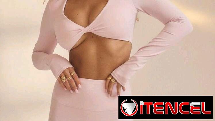 Top de mangas rosa