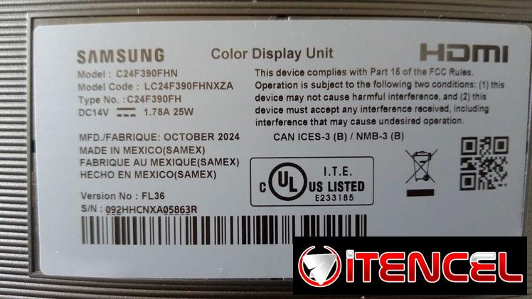☀️OFERTAZA☀️MONITOR CURVO SAMSUNG DE 24 PULGADAS FHD 4ms – 160 USD/ CUP AL CAMBIO