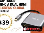 Adaptador USB-C a Dual HDMI Selore&S-Global (4K@60Hz) | videojuegoshabana.com