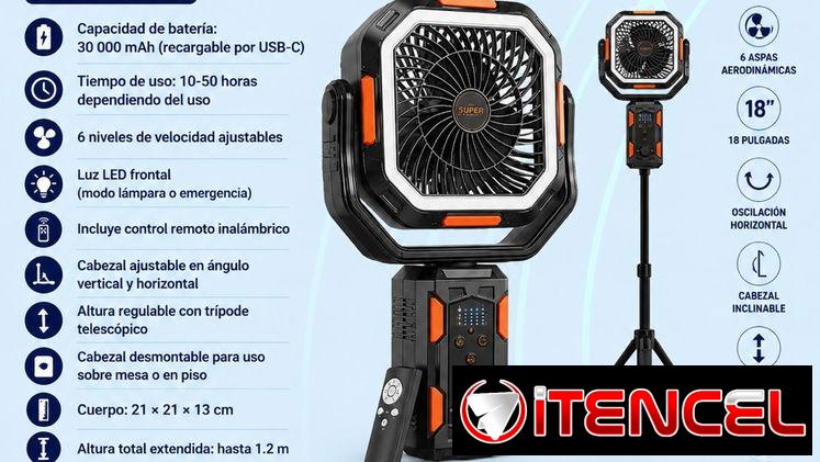 Ventilador recargable 30000MAH