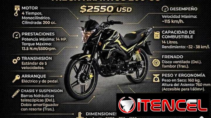 ‼️MOTO DE COMBUSTIÓN Krathos 200cc 2550usd‼️🎁 POR LA COMPRA SE LE REGALA UN CASCO INTEGRAL