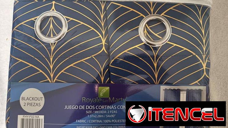 Juego de 2 Cortinas Estampadas Blackout (CV)