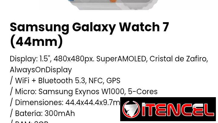 Samsung Galaxy Watch 7 (44mm). Nuevo con garantía