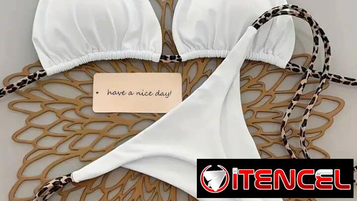 Juego de bikini hilo en blanco talla M