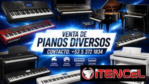 Venta de pianos eléctricos y acústicos.