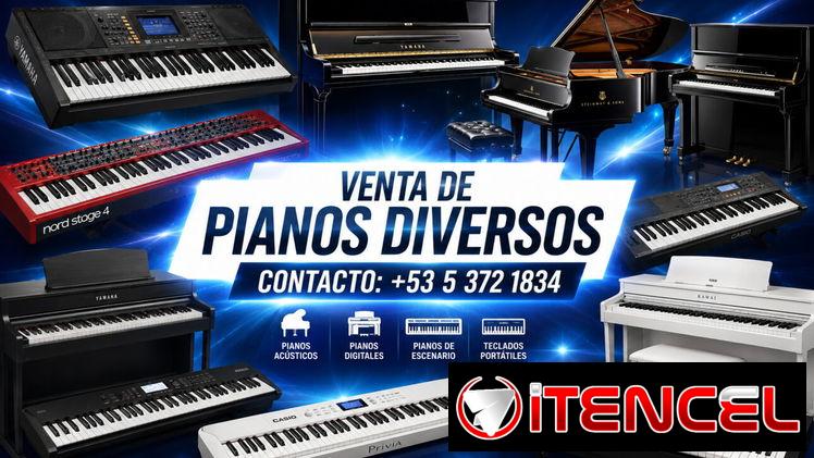 Venta de pianos eléctricos y acústicos.