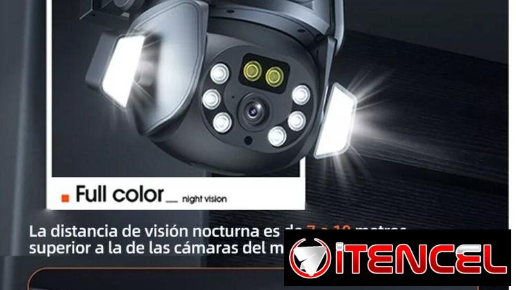Doble camara de seguridad con alarma y sensor de movimiento