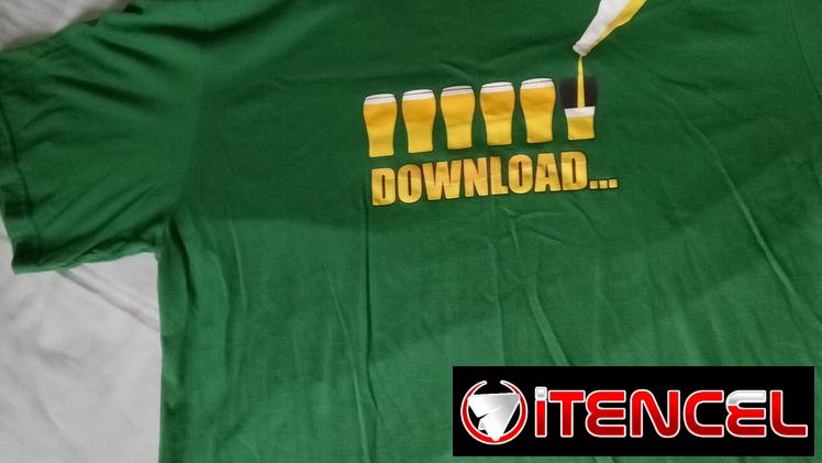 Pulover talla GG. Algodón, máxima calidad. Con imagen impresa muy sugerente: “Download cerveza”