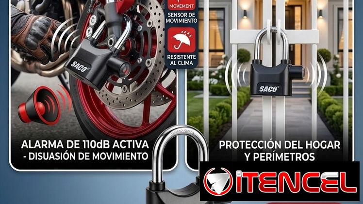 🔒Candado con alarma🔊 para usos diversos 💯 NUEVOS: