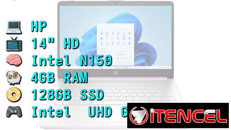 LAPTOP 🎁NUEVA🎁📦CAJA, HP (14-dq6014dx), 14″ HD Antireflejo, Intel N150, 4GB RAM, 128GB SSD, 10Horas