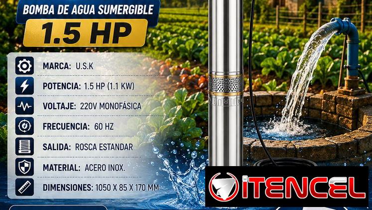 💧 1.5HP 💧 BOMBA SUMERGIBLE USK 1.5 HP. MENSAJERIA CON FACTURA Y GARANTIA. 📲 54833699