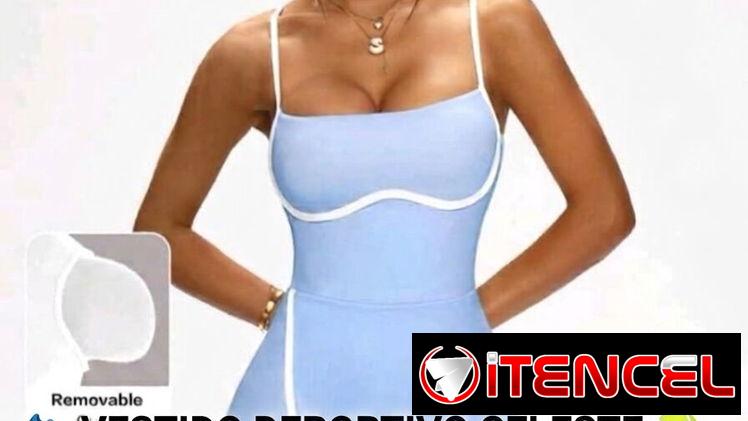 VESTIDO DEPORTIVO CELESTE