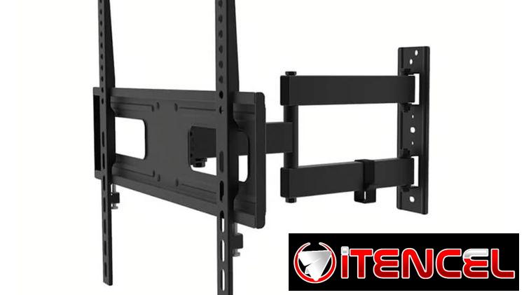 Soporte De Pared Unno Tekno Para TV 32–55” Brazo Articulado Full Motion VESA 400×400 Extensión 16.5” 77lb